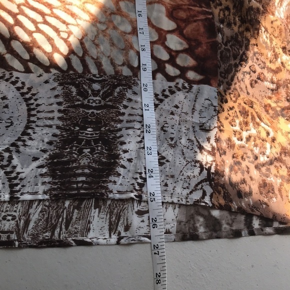 CHICO’S brown tan animal print kimono size S/M - Picture 7 of 9